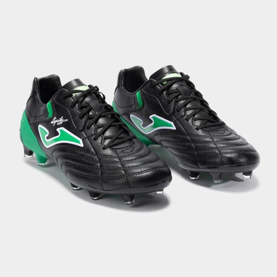 Zapatillas de Fútbol Césped Natural Hombre Joma Aguila Cup 2501 Negro Verde