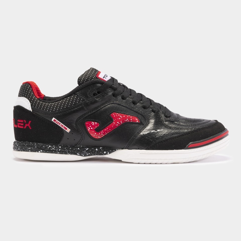 Zapatilla Fútbol Sala Adulto Joma Top Flex 2401 Negro Rojo Flexible