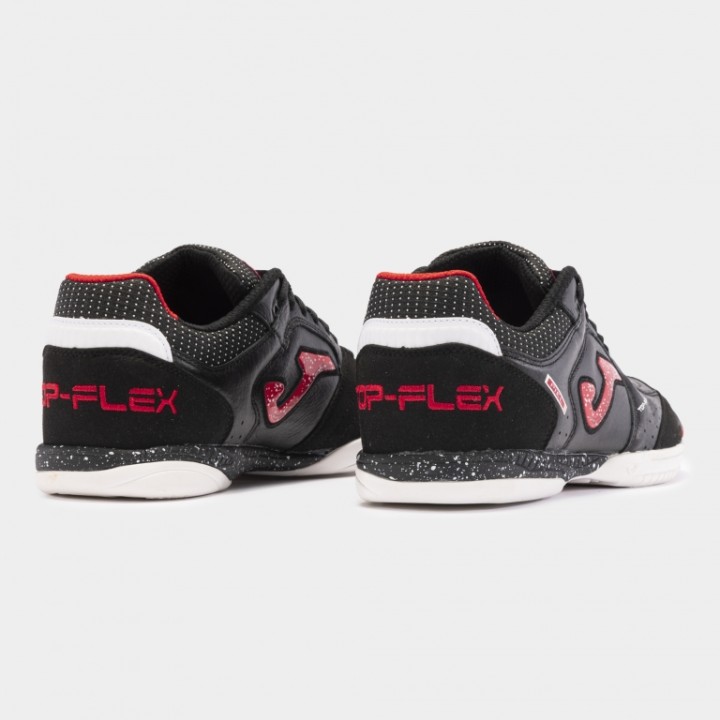Zapatilla Fútbol Sala Adulto Joma Top Flex 2401 Negro Rojo Flexible