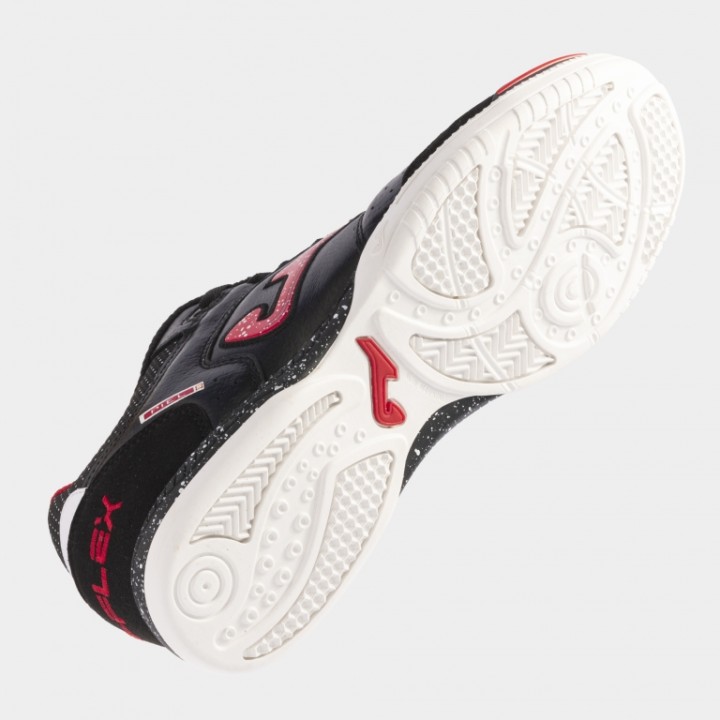 Zapatilla Fútbol Sala Adulto Joma Top Flex 2401 Negro Rojo Flexible