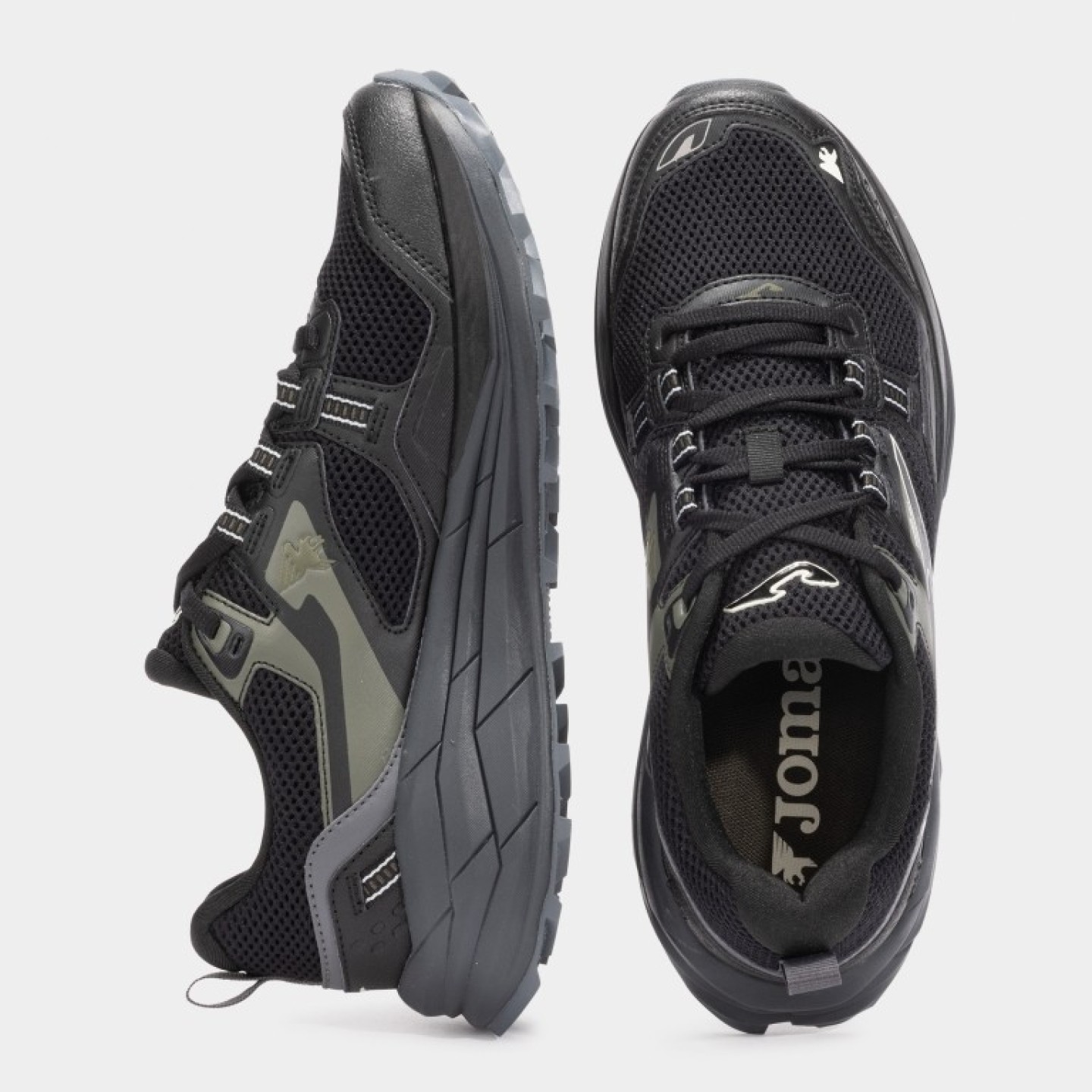 Zapatilla Trekking Hombre Joma Shock Negro Verde 2501 Confortable