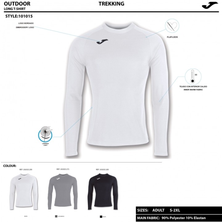 Camiseta M/L Hombre Joma Brama Fleece 101015 Ligera