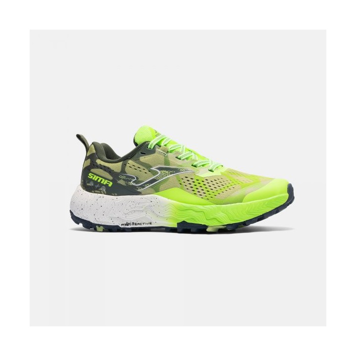 Zapatilla Trail Hombre Sima 2615 Verde Flúor Transpirable