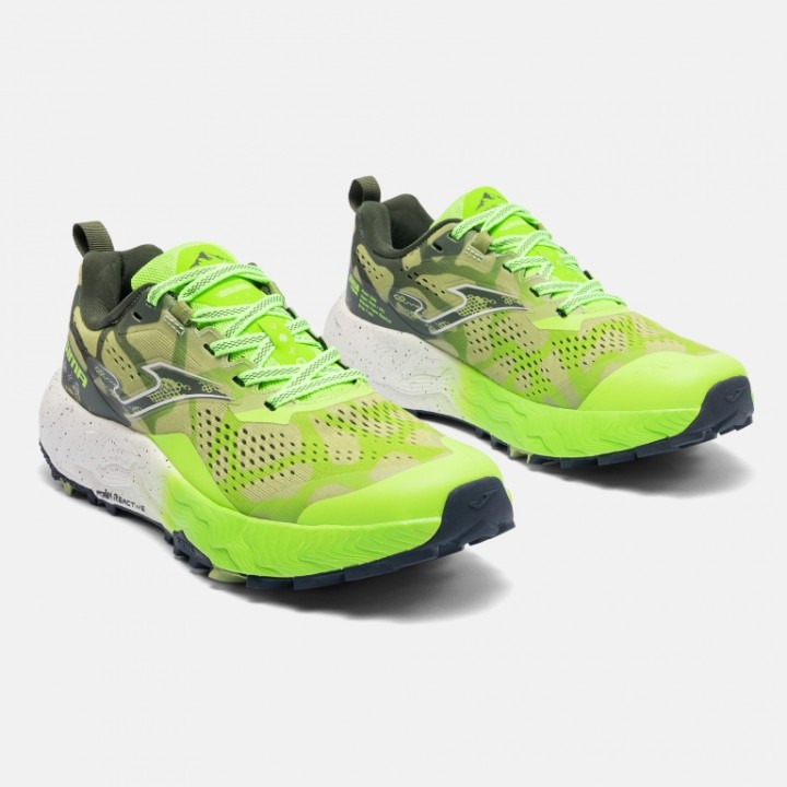 Zapatilla Trail Hombre Sima 2615 Verde Flúor Transpirable