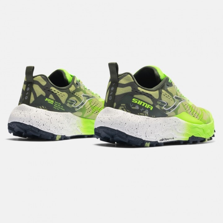 Zapatilla Trail Hombre Sima 2615 Verde Flúor Transpirable