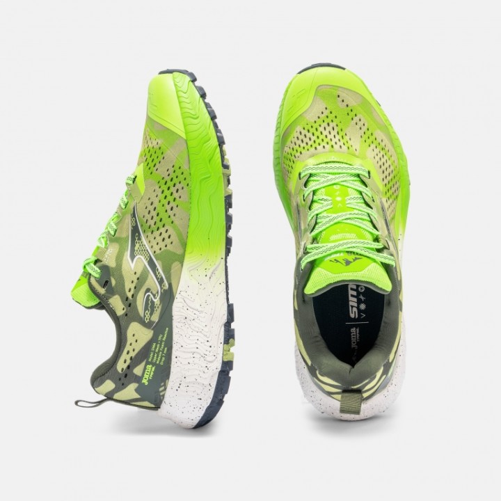 Zapatilla Trail Hombre Sima 2615 Verde Flúor Transpirable