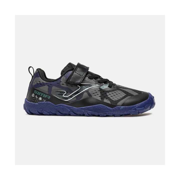 Zapatilla Barefoot Trail Niños Velcro Joma Sima 2631 Negro Transpirable