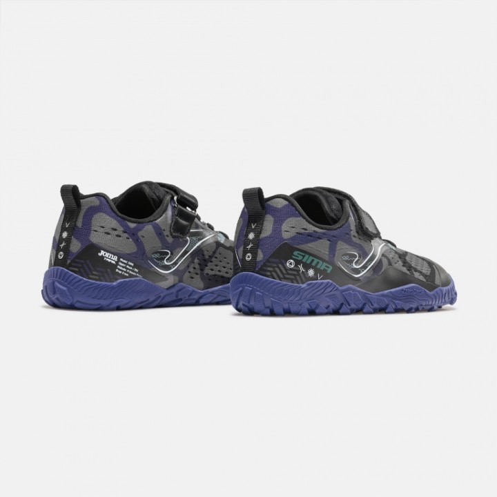 Zapatilla Barefoot Trail Niños Velcro Joma Sima 2631 Negro Transpirable